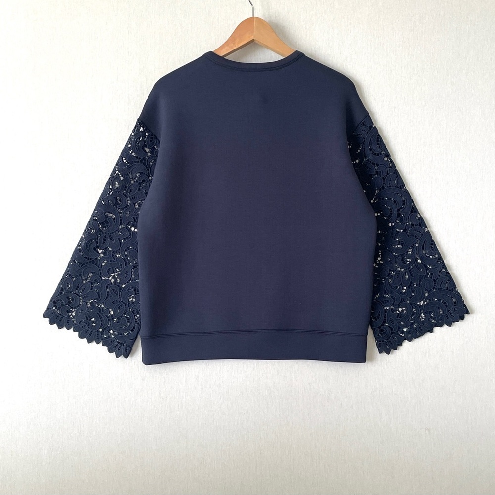 Club Monaco Sweatshirt with Lace Sleeves - Picture 3 of 6